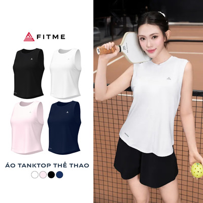 Áo tanktop nữ Fitme Glow ba lỗ chất vải cao cấp thoáng khí hỗ trợ tập gym, chạy bộ, pickleball, tennis ATGL01