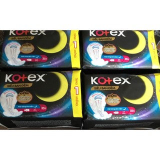 HCM - (8+1 Miếng/Gói) -Combo 4 Gói Băng Vệ Sinh Kotex Siêu Ban Đêm 35cm-Mỗi Gói 8 Miếng
