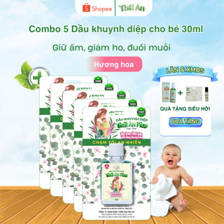 Combo 5 Dầu Khuynh Diệp Cho Bé Thái An Plus Nước Hoa Cho Bé Giúp Giữ Ấm Giảm Ho Hương Hoa/Hương Phấn