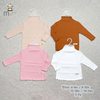 Combo 2 Áo Giữ Nhiệt Cho Bé Gái Anminaza Vải Sợi Tre Mỏng Mềm Mịn Mặc Lót Trong Giữ Ấm Tốt - Hàng Chính Hãng AMI0230