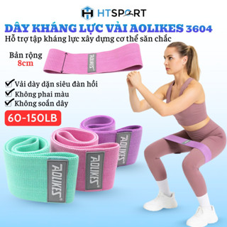 Dây Kháng Lực Đàn Hồi Aolikes A-3604, Miniband Vải Tập Chân, Mông, Đùi Gym Yoga Tại Nhà Chính Hãng