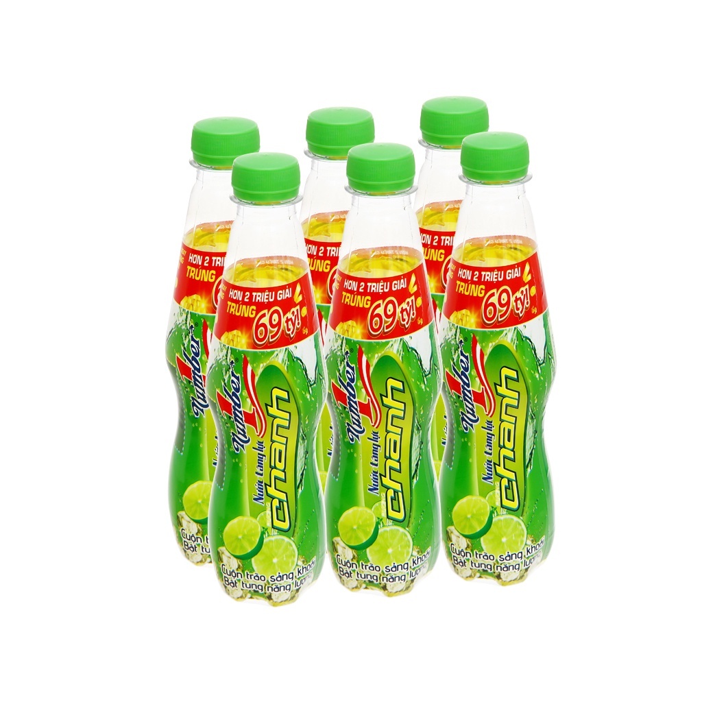 Lốc 6 Chai 330ml - Nước Tăng Lực Vị Chanh Number One 330ml