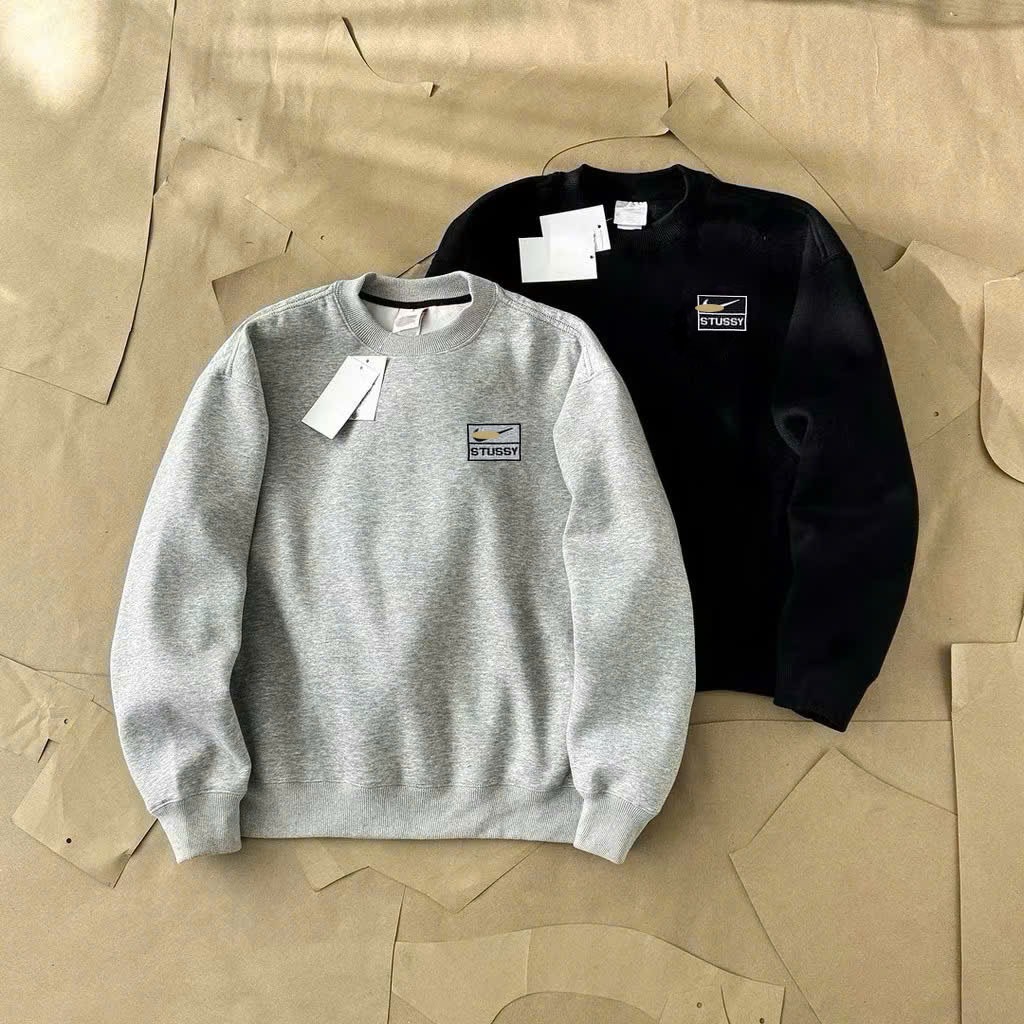 ⚡️[Hight Quality] - Áo Sweater STUSSY x Nj.KE NRG Washed Black/Grey, Áo sweater stussy