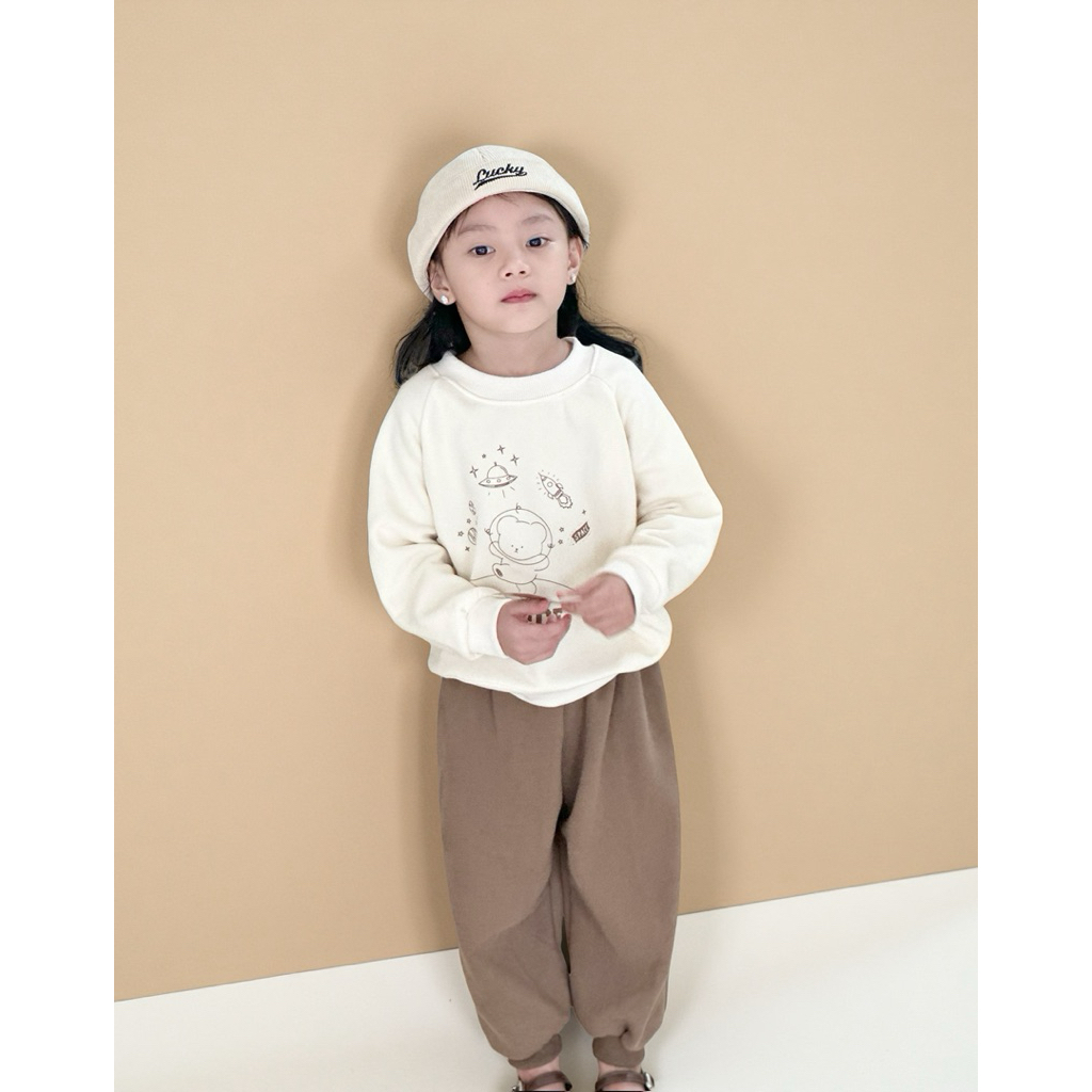 Bộ nỉ dài tay giáp lăng hình vũ trụ hót trend hokiha cho bé