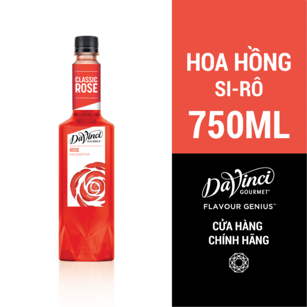 Siro Davinci Hoa Hồng | Davinci Rose Syrup 750ml