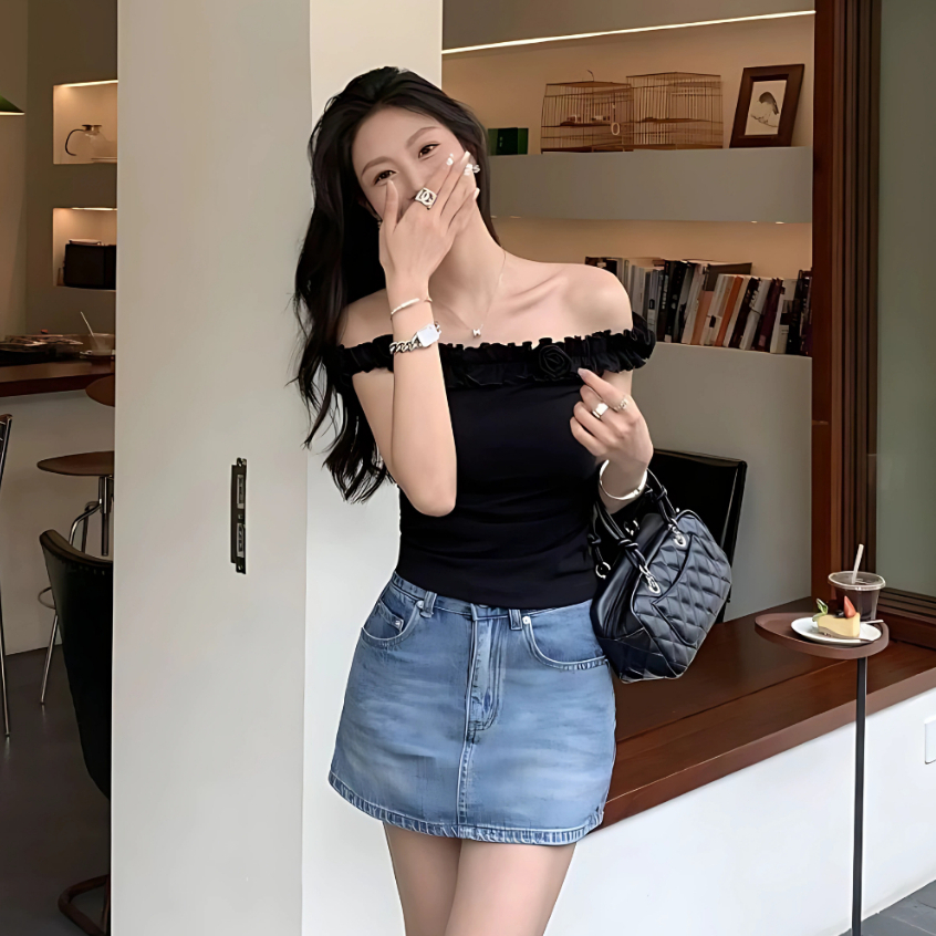 (DEAL MỞ BÁN) Áo Thun Nữ Trễ Vai Viền Bèo BYJANE-655 | BigBuy360 - bigbuy360.vn