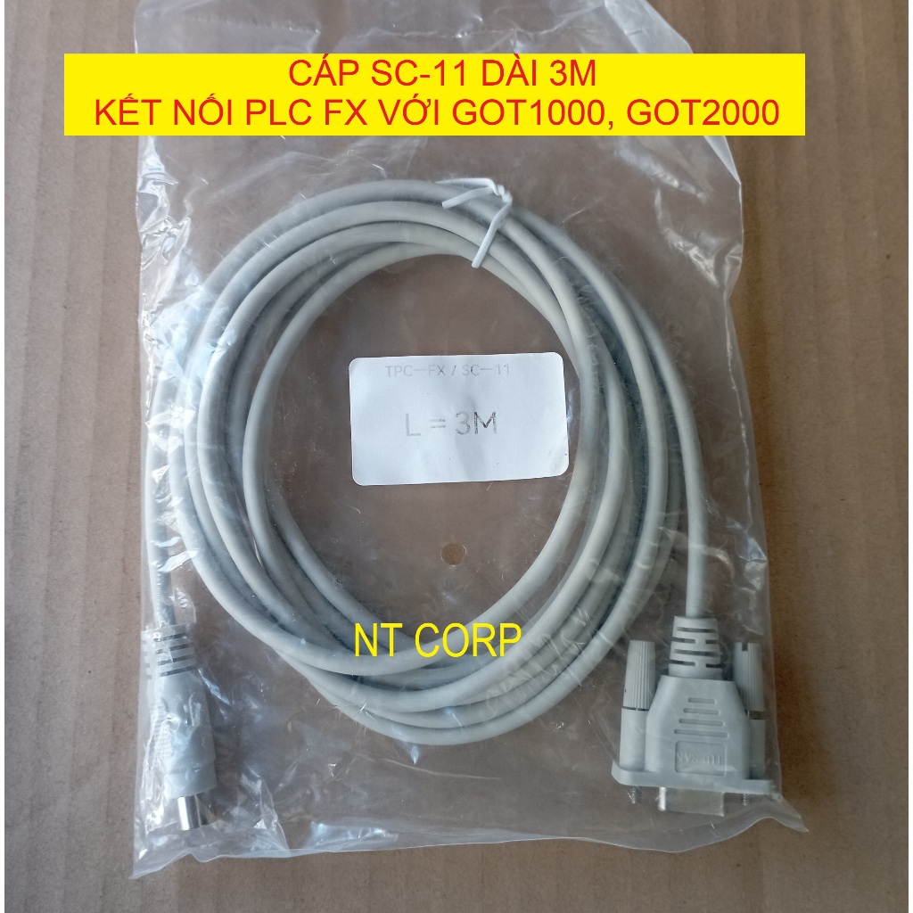 SC-11 Cáp kết nối PLC FX với HMI Got1000 Got2000 qua cổng RS-232 (Cáp chuyển đổi RS-422 to RS-232)