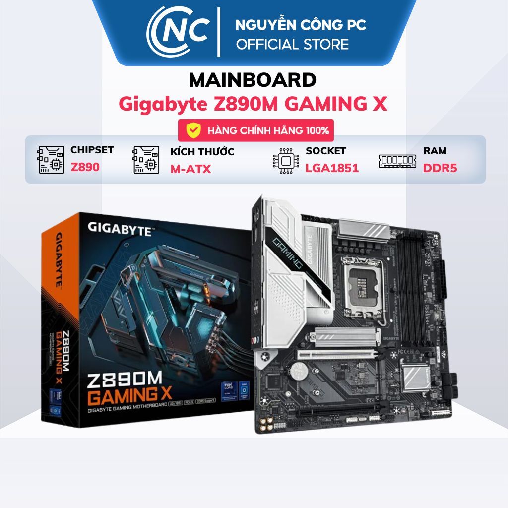 Mainboard Gigabyte Z890M GAMING X - Bảo hành 36 tháng