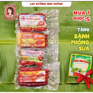  Lạp Xưởng Như Huỳnh 4 Vị  Truyền thống Hồ Lô Trứng Muối Tôm  – Combo 250g Tặng Bánh Phồng 100g 