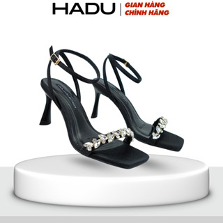  Giày Cao Gót 8P MILIA Quai Ngang Đính Đá HADU M7129 Da Cao Cấp Sang Trọng Đế Chống Trượt  BH 12T 