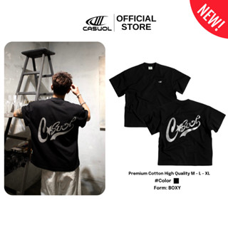 [New] Áo Thun Signature In Nhũ Kim Tuyến, Logo Kim Loại Casuol Vải Cotton 280gsm Full Box