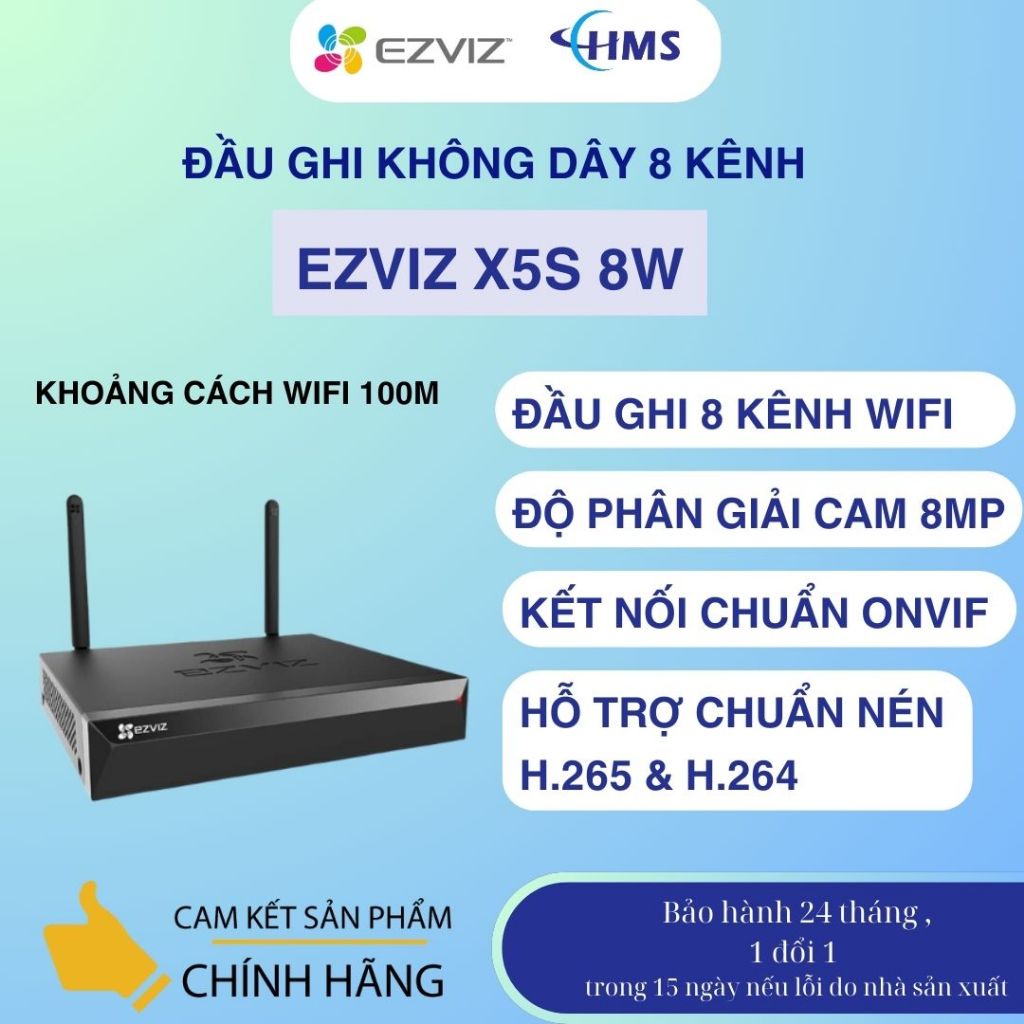 Đầu ghi không dây 8 kênh EZVIZ X5S 8W