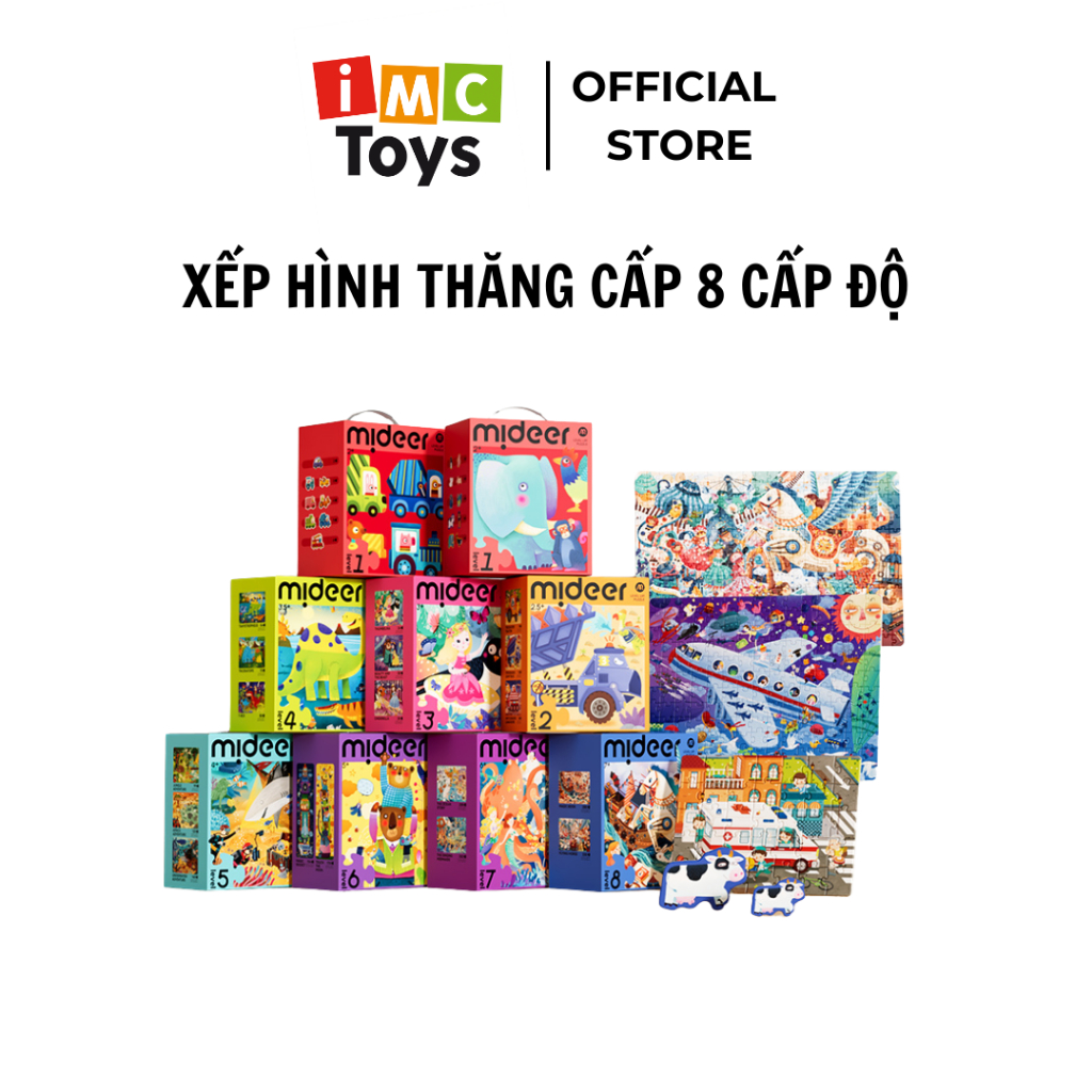 Xếp Hình Mideer Puzzles 8 Cấp Độ