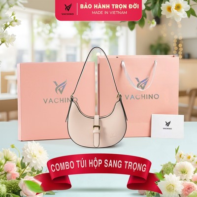 COMBO Hộp quà (Túi xách sang chảnh VACHINO-TX032 + Hộp + Túi Giấy + Túi rút đựng sản phẩm + Thiệp viết lời chúc)