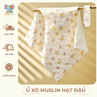 Ủ Trần Bông Thu Đông Dự Sinh Tháng 8-9-10, Ủ Xô Muslin Hạt Đậu Doomi Baby Mềm Mại - HT627 - HT660