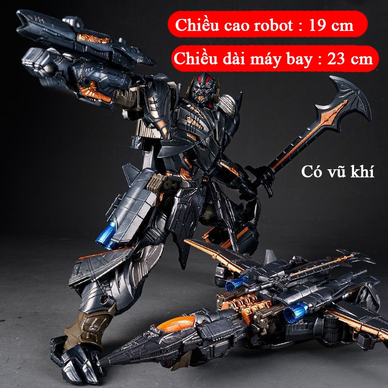 Đồ chơi robot biến hình máy bay Megatron Last knight trong Transformer kèm 2 vũ khí