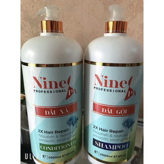Dầu Gội xả siêu mượt Nine Spa 2000ml hương nước hoa  mẫu mới