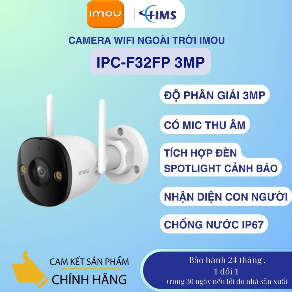 Camera Wifi ngoài trời IMOU IPC-F32FP 3MP