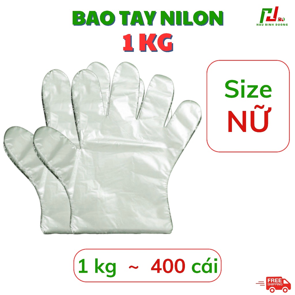 1kg Găng tay nilon size Nữ, Bao tay nilon loại tốt siêu dày siêu dai