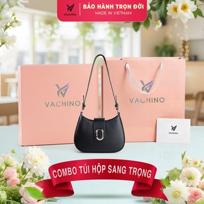 COMBO Hộp quà (Túi xách sang chảnh VACHINO-TX006 + Hộp + Túi Giấy + Túi rút đựng sản phẩm + Thiệp viết lời chúc)