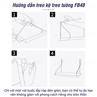 (KHÔNG CẦN KHOAN) Kệ Gỗ Treo Tường Nhiều Kích Thước tặng kèm 2 đinh và 2 móc.