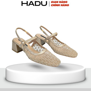  Giày Cao Gót ALLISON Đế Vuông 5P Phối Lưới HADU M5119 Vật Liệu Cao Cấp Đế Cao Su Chống Trượt BH 12T 