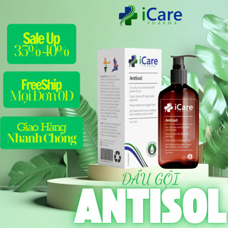 Dầu Gội Hỗ Trợ Làm Giảm Tình Trạng Gàu - iCare Pharma Antisol, Giúp Da Đầu Khỏe & Tóc Óng Ả