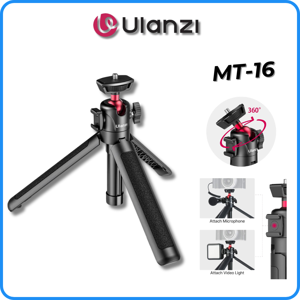 ULANZI MT-16 - Chân Tripod Dành Cho Máy Ảnh, Điện Thoại (Tripod Không Có Sẵn Ngàm Kẹp Điện Thoại)