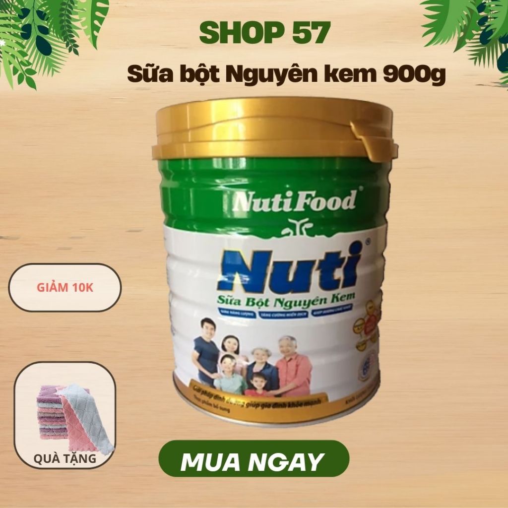 Sữa Bột NutiFood Nguyên Kem 900g – Tăng Cường Sức Khỏe, Cho Mọi Lứa Tuổi