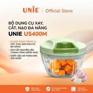 Bộ dụng cụ xay, cắt, nạo đa năng Unie UC400M, đã chức năng: Cắt, thái, bào rau củ đa năng, chất liệu cao cấp dễ vệ sinh
