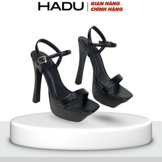 Giày Cao Gót 12P Đế Vuông Quai Ngang HADU G128 Đúp Trước 4P BH 12 Tháng