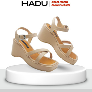Giày Sandal Đế Xuồng 8P Quai Chéo XIARA HADU MX14 Da PU Cao Cấp Đế Cao Su Chống Trơn BH 12 Tháng