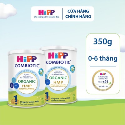 [KOL] Combo sữa bột công thức HiPP 1 Organic Combiotic lon 350g