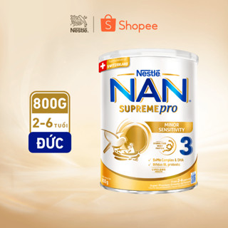 Sữa Bột Nestlé NAN SUPREMEPRO 3 800g Nhập Khẩu Đức Cho Bé 2 - 6 Tuổi Chứa Đạm Whey Thủy Phân 1 Phần, 5-HMOs & BIFIDUS BL