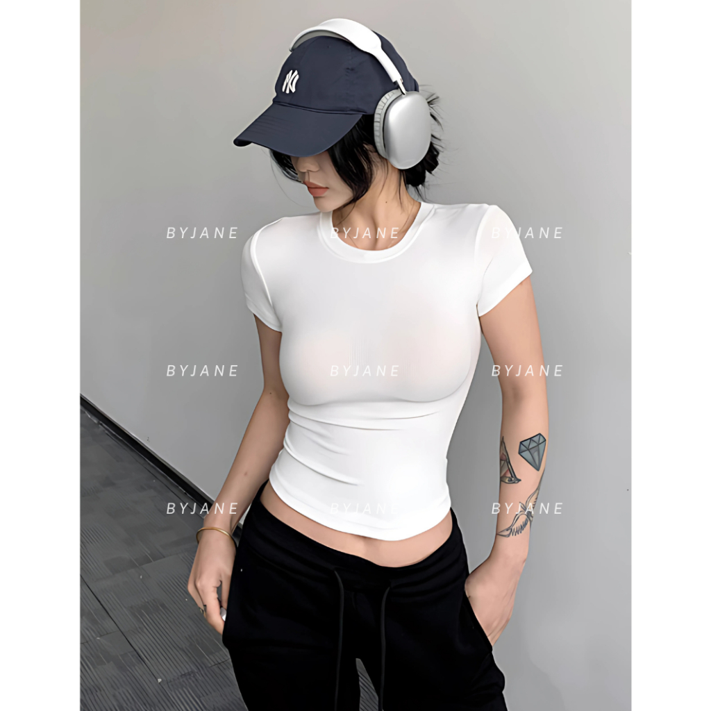Áo Thun Nữ Thắt Eo Ôm BYJANE cotton Trơn Women (Từ 39kg-62kg)-315 | BigBuy360 - bigbuy360.vn