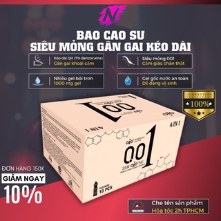  Bao cao su gai siêu mỏng trơn OiO 4in1 kéo dài thời gian bcs nhiều gel bôi trơn chống xuất tinh sớm 