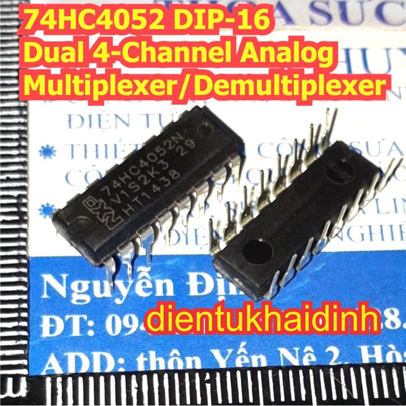 5 con 74HC4052 74HC4052N 74HC4052AP 4052 DIP-16 Dual 4-Channel Analog Multiplexer/Demultiplexer kde3