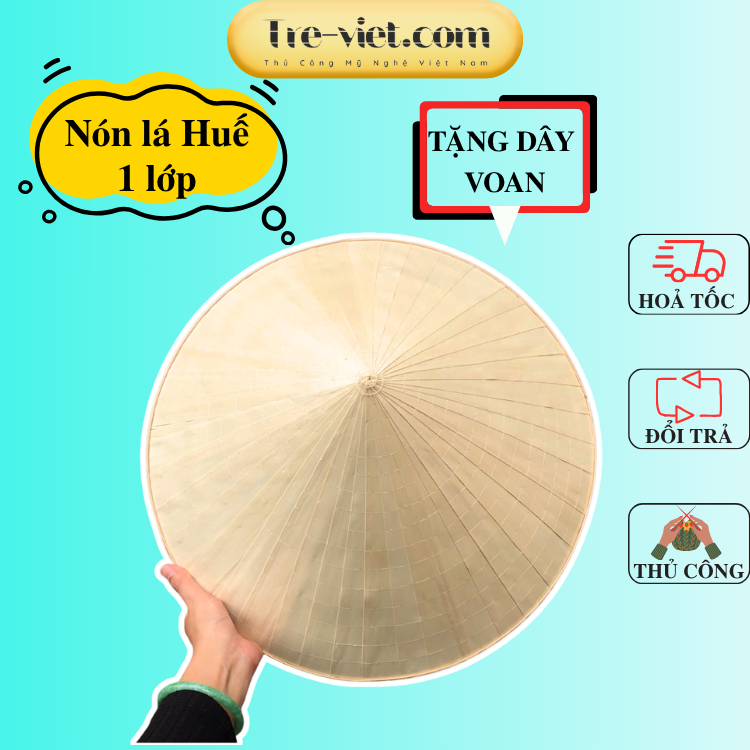 Nón lá Huế trang trí - Nón lá biểu diễn văn nghệ nhiều kích thước (nón MỎNG 1 LỚP LÁ)