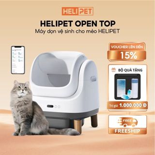 [Tặng Thảm] Nhà Vệ Sinh Lớn Cho Mèo, Máy Vệ Sinh, Dọn Phân Mèo HELIPET OPEN TOP
