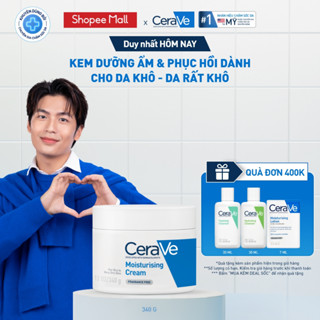 Kem dưỡng ẩm phục hồi sâu và ẩm mịn suốt 48H dành cho da khô, duy trì hàng rào bảo vệ da CERAVE MOISTURISING CREAM 340G