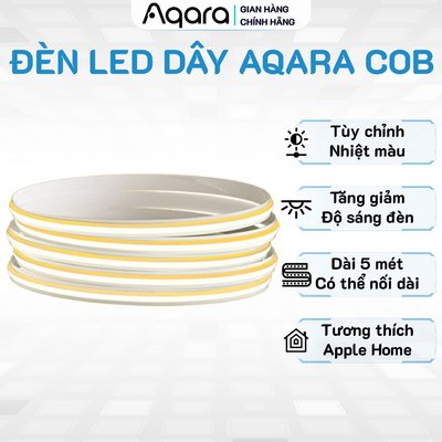 Đèn LED dây Aqara COB T1 dài 5 Mét, Đổi nhiệt màu 2700K-6500K, tương thích Apple HomeKit, Cần trang bị Driver