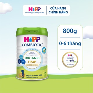 Sữa bột công thức HiPP 1 Organic Combiotic 800g bổ sung DHA trực tiếp.