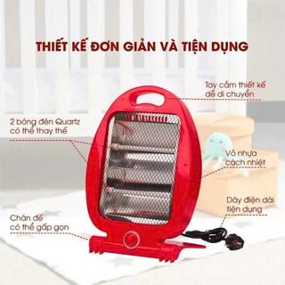 ( HN ) Máy Sưởi Ấm 2 Chế Độ Tiết Kiệm Điện , Đèn sưởi 2 Bóng An Toàn, Toả Nhiệt Rộng Mẫu Mới Cho Mùa Đông