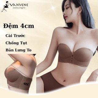 {Hàng loại 1} Áo lót nữ, áo ngực nữ su đúc Vanvene AC667 không gọng, không dây cài trước đệm dày 5cm, bản to che mỡ lưng