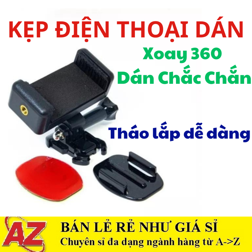Bộ Kẹp Điện Thoại Dán Lên Mặt Đồng Hồ Xe Máy Xoay 360