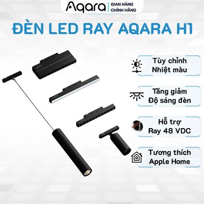 Đèn ray Aqara H1 Pro bản Quốc Tế và cảm biến Aqara P1 - Chuẩn ray 48V DC, Chỉnh nhiệt màu 2700K-6500K, Hỗ trợ HomeKit