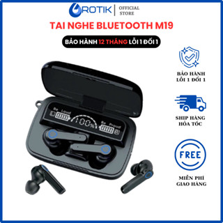  Tai Nghe Bluetooth M19 – TWS Không Dây Hiển Thị Pin Âm Thanh Sống Động Bảo Hành 12 Tháng 