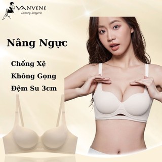  Áo ngực nữ su đúc không gọng Vanvene AL241 áo lót nữ đệm dày nâng gom ngực tạo khe chống xệ bản to che mỡ lưng 