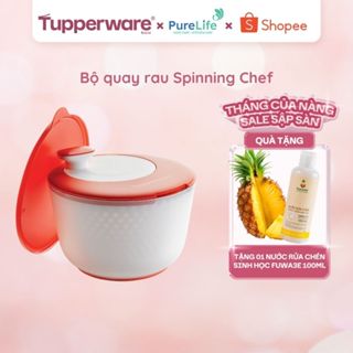 Quay rau Spinning Chef Tupperware - chính hãng , quay ráo nước trợ lực, không gây ồn