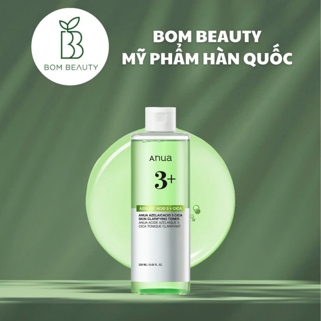 Nước cân bằng làm dịu, hỗ trợ giảm mụn & sáng da Anua Azelaic Acid 3% Cica Skin Clarifying Toner 250